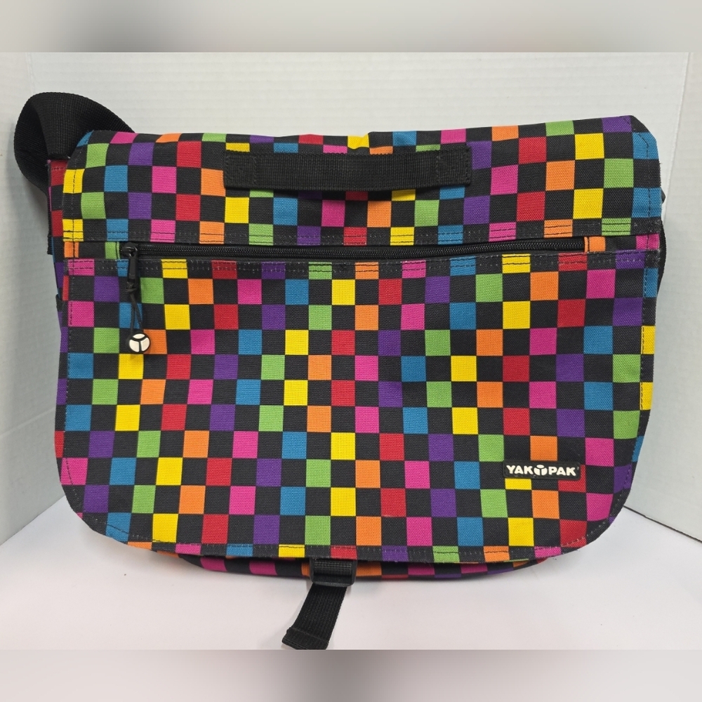 Yak Pak Multicolor Checkered Men's Messenger Bag